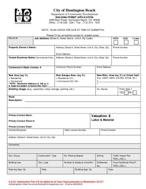 huntington beach permit application.